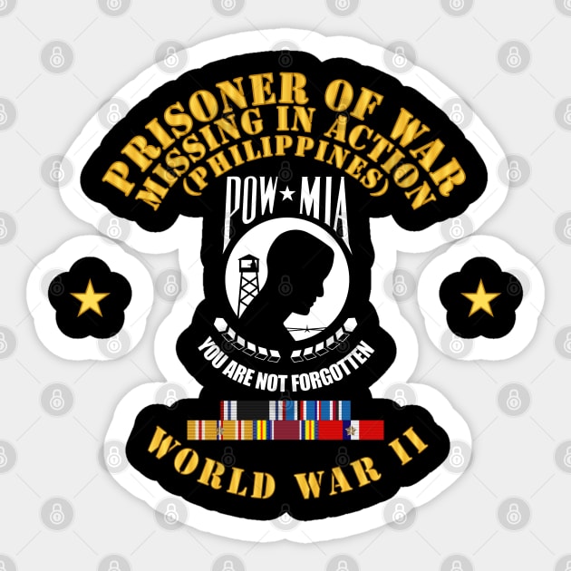 POW - MIA - Phil w WWII POW SVC Sticker by twix123844